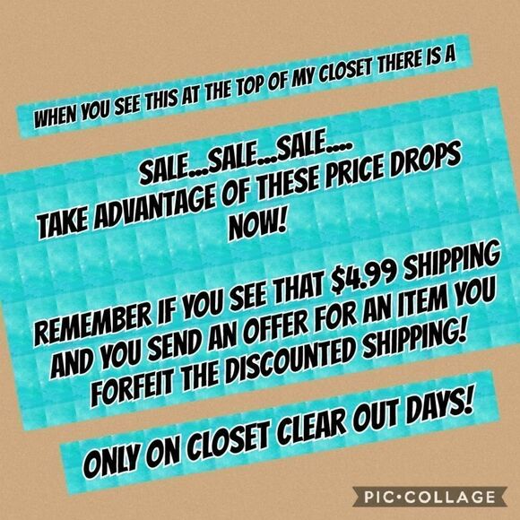 SALE Promo Closet Clear Out Discounts Price Drop - Picture 1 of 1